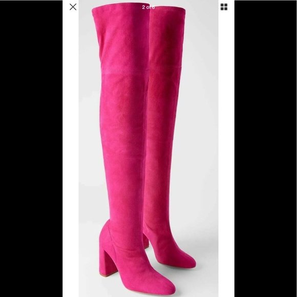 pink tall boots
